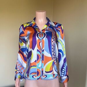 Zara Multicolor Abstract Button-Down Shirt. Size XS. Great Fit